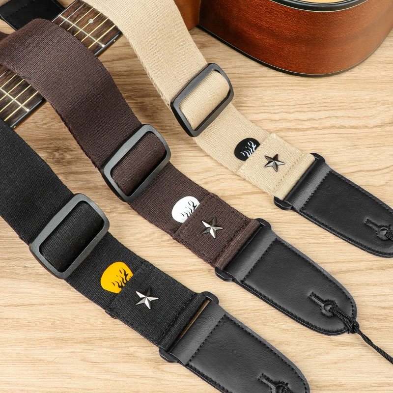 吉他背带吉他配件民谣木吉他贝斯电吉他棉质肩带拨片收纳吉他配件