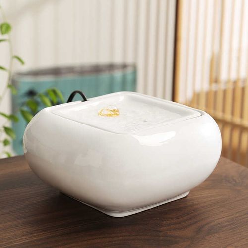 陶瓷流水生财循环水小型喷泉水景家居办公室桌面招财装饰礼品