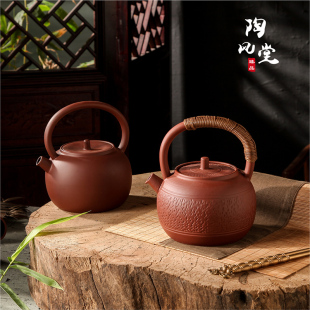 大号陶壶泥壶煮茶壶提梁壶陶土烧水壶砂铫壶O电陶炉炭炉煮水泡茶