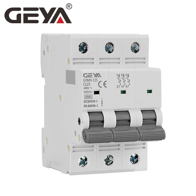 GEYA格亚GYM9小型交流断路器125A空气开关1P2P单汇流排过载保护AC