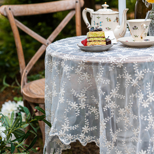 法式茶几桌布蕾丝餐桌布长方形甜品台布欧式圆形家用小新盖巾布