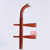 黑檀紫檀龙头二胡杆子越胡琴杆红梨弯头胡大筒杆抛光带琴轴