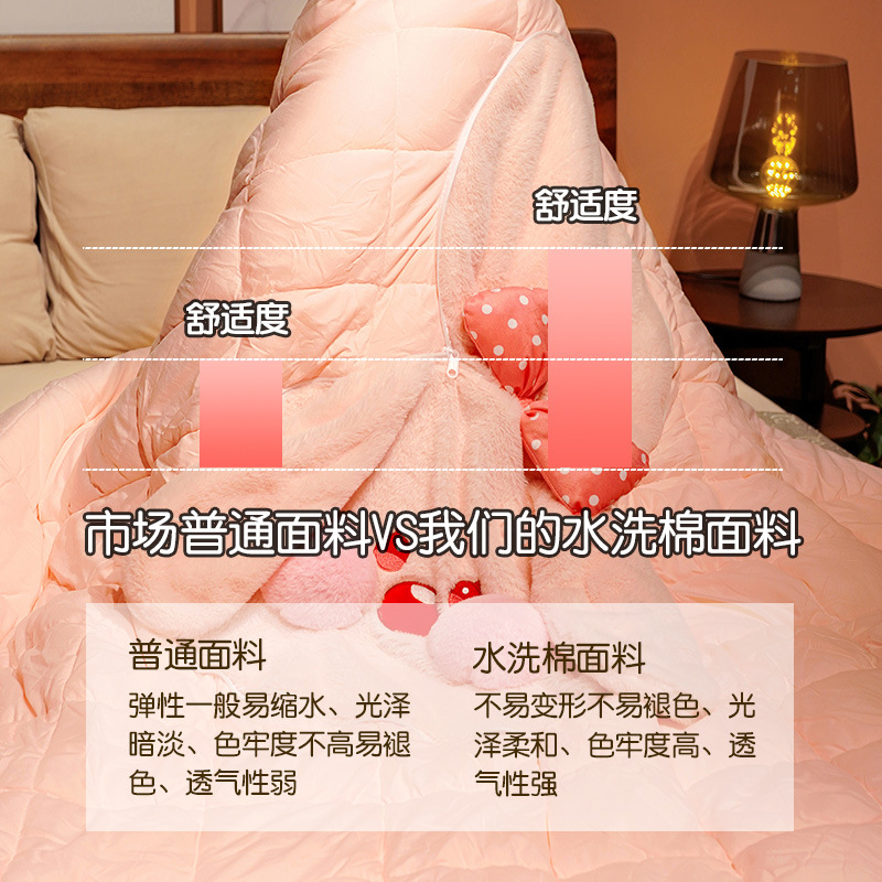 兔子抱枕被子两用办公室午睡枕头车载毯子二合一汽车靠枕女生睡觉