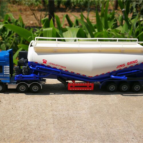 合金半挂槽罐车重型粉料工程车大挂车化学物运输车金属滑行