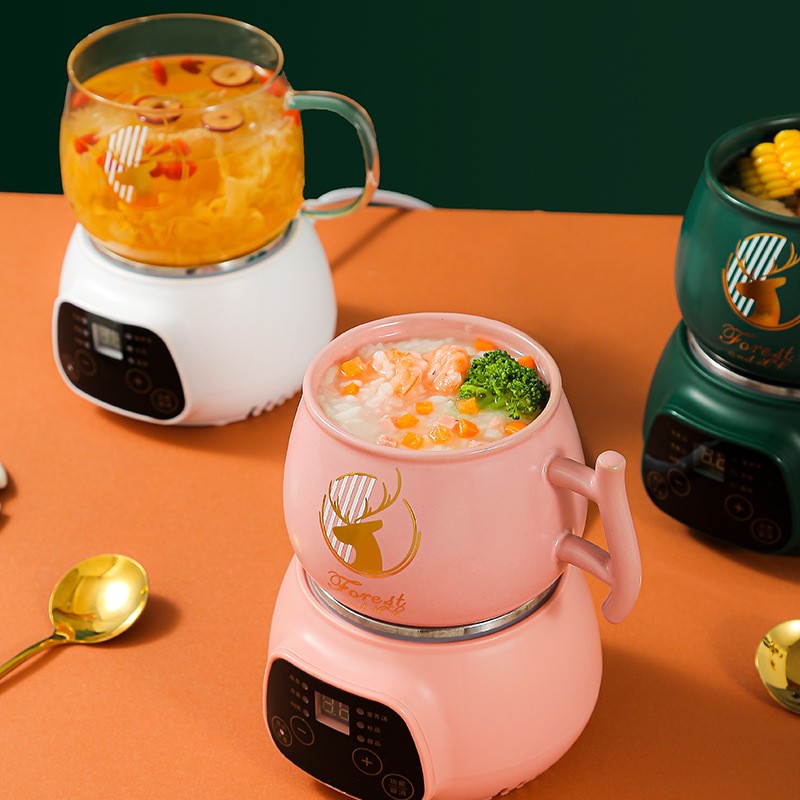 智能养生电炖杯小型加热迷你型养生壶办公自动烧水杯煮牛奶杯