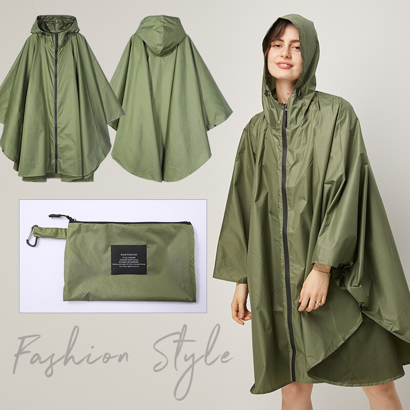 携带方便雨衣女全身夏季白色防暴雨耐脏透气看柔软时尚旅游拉链