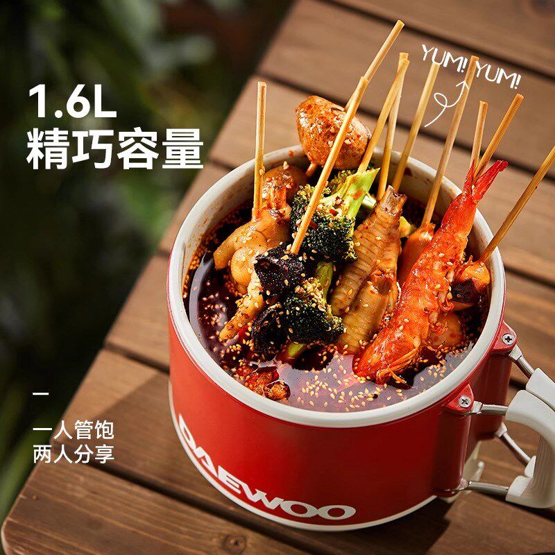 大宇电煮锅宿舍家用学生多功能一人食迷你小型小煮锅泡面锅小火锅
