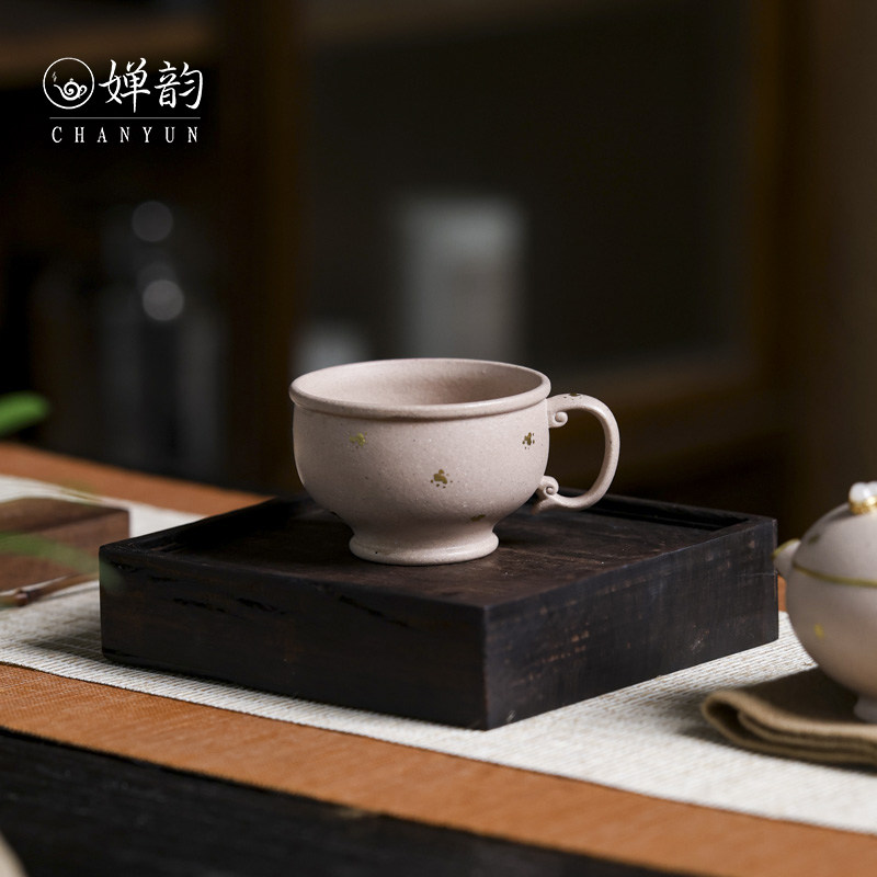 婵韵窑云逸香杯茶杯粉红紫砂咖啡杯办公杯水杯杯品茗杯茶具