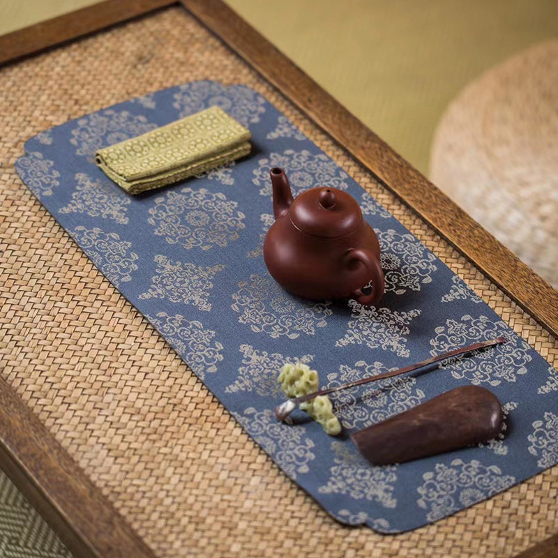 归云居 知舍织造西阵织小 复古织锦布艺面茶垫餐垫