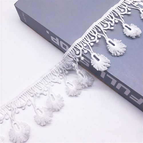 白色蕾丝镂空边辅料装饰服饰绣水溶蕾丝边窗帘立边织带