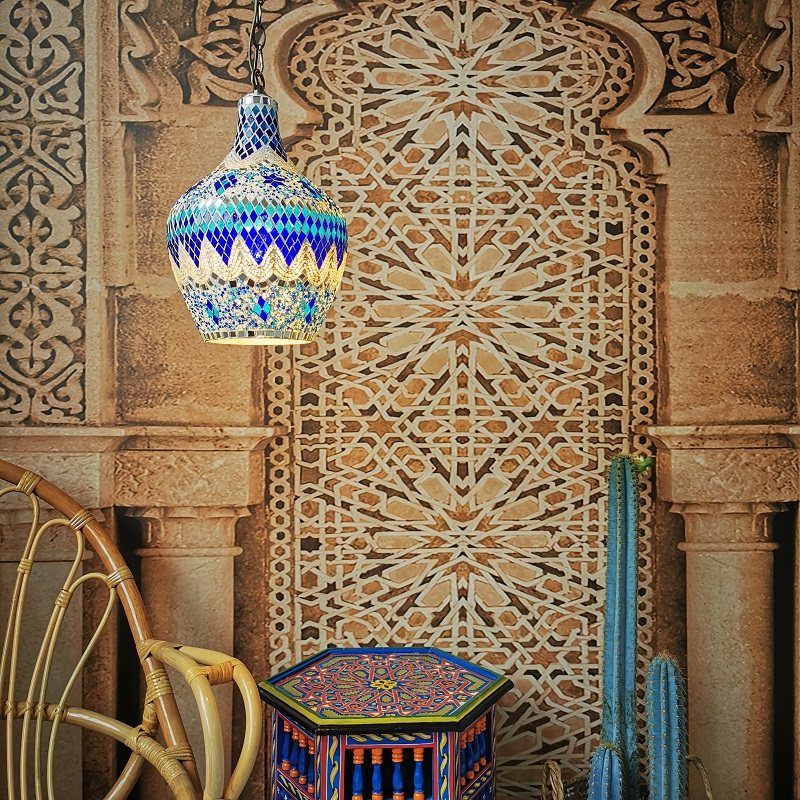 ioin瓶吊灯手工马赛餐桌卧室咖啡厅酒店民宿装饰吊灯,家装灯饰光源,餐厅吊灯,淘宝优惠券,粉丝福利购,淘宝优惠卷