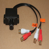 汽车音响改装 音频线一分四母口.莲车载音量调节器转换器