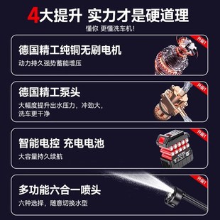 无线洗车机高压水枪家用清洗神器无刷大功率铜锂电池强力增压水抢