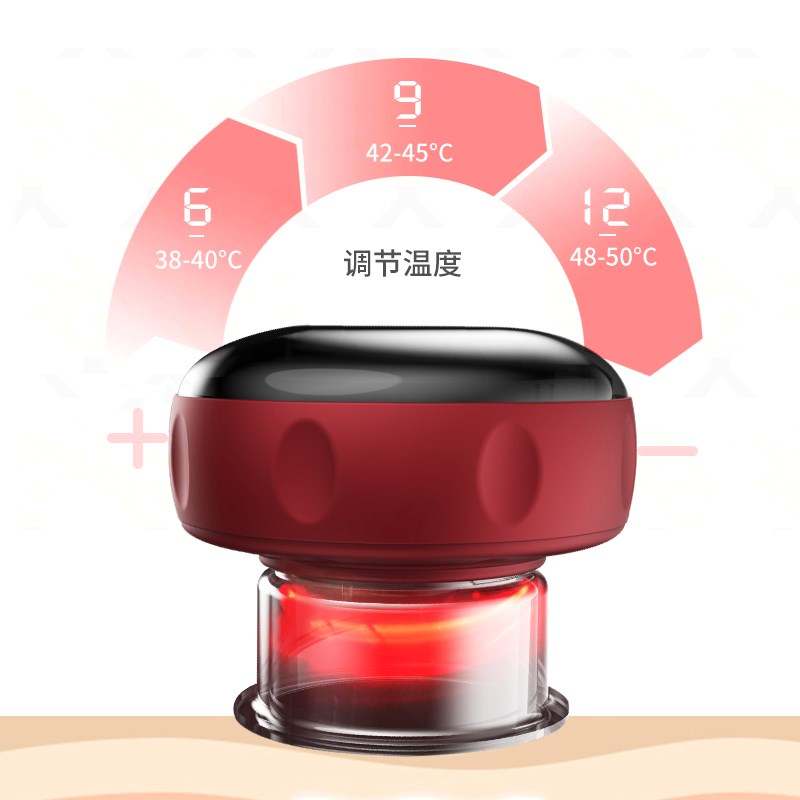 智能拔罐器家用刮痧按摩仪家用经络疏通肩颈背部多功能真空呼吸