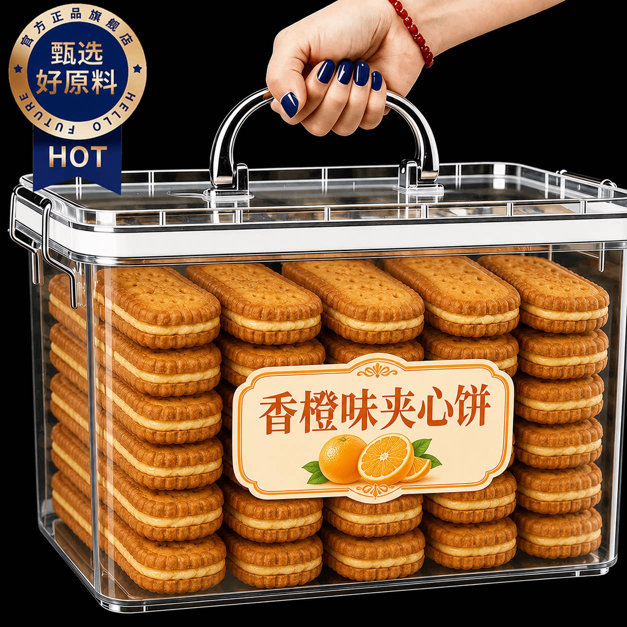康元饼干小包香橙柠檬味夹心饼干椰子奶油味奶酪饼干休闲小吃零食图片