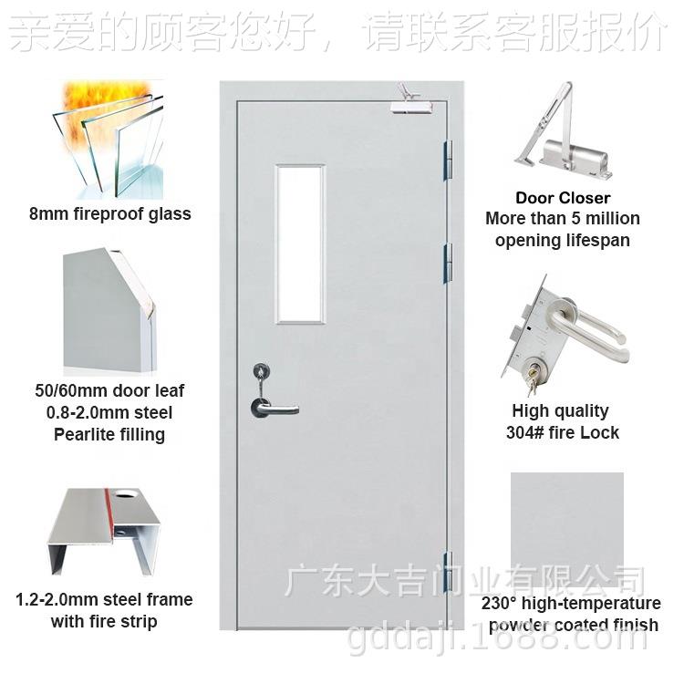 Hih quality dor fireproof sboard sgtainles ste992oel door