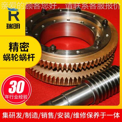 非标精密双程蜗杆门驱动涡轮 2A50m导m阀减速机蜗轮203蜗杆