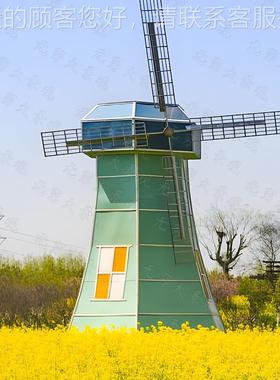 园荷林景观防腐木兰风车网点红打卡拍景庄照园花海文旅发光18075