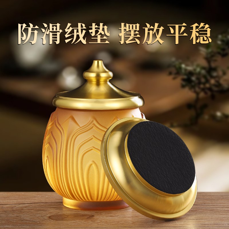 琉璃圣水杯供水杯供佛杯家用观音净水杯贡杯佛前供杯居家桌面摆件