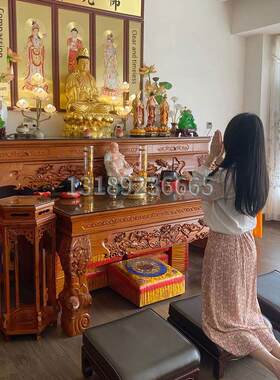 明清古典中堂六件套实木进口花梨木农村大厅堂屋供台香火条柜条案