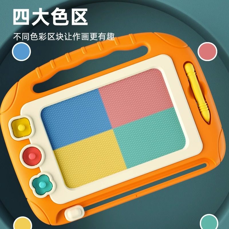 儿童画板彩色涂鸦板幼儿磁性宝宝擦家用磁力写字板支架式消除
