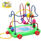 婴幼儿童早教益智拖车绕珠串珠男女孩宝宝智力发周岁