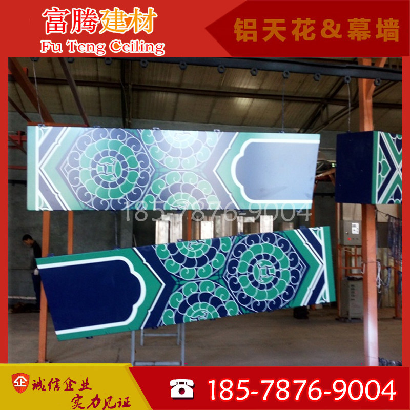 墙面干挂铝单板幕墙仿真U打印D彩绘山水图案背景墙装饰门头铝板