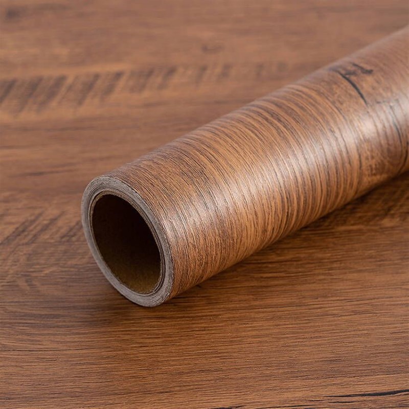 木板木纹柜子贴纸自粘仿木特厚改色改造橱柜柜门衣柜贴皮翻新家具