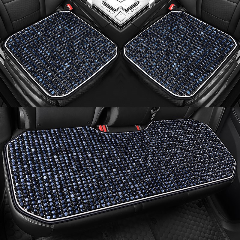 树脂玉汽车坐垫夏季凉垫单片珠子无靠背三件套后排座木珠透气凉席