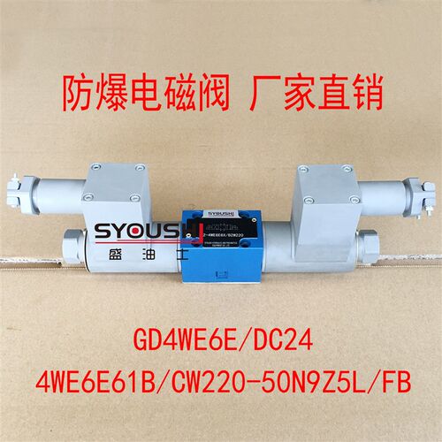 隔爆电磁换向阀GD4WE6E/DC24,4WE6E61B/CW220-50N9Z5L/FB现货