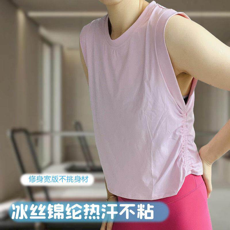 2025新款运动背心女跑步宽松罩衫速干训练无袖健身上衣瑜伽服无袖