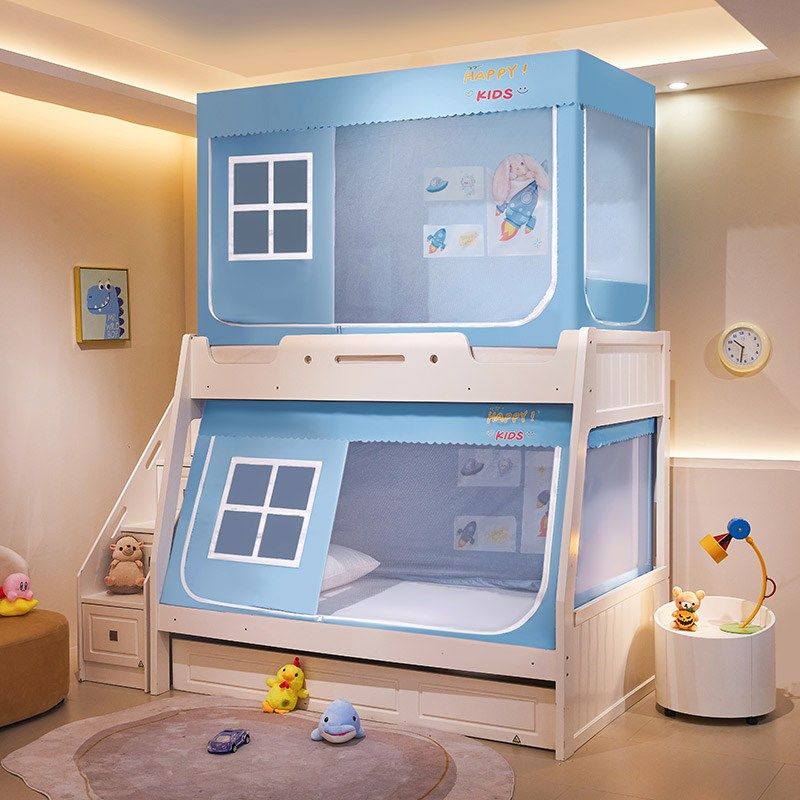 子母床蚊帐遮光布床帘1.2m1.5米1.35儿童上下铺双层高低床直梯形,床上用品,蚊帐,淘宝优惠券,粉丝福利购,淘宝优惠卷