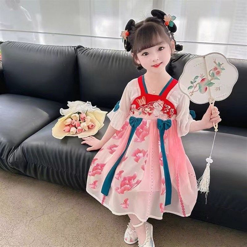 女童汉服儿童女宝宝连衣裙夏装2025新款仙女裙唐装古风公主裙子,童装/婴儿装/亲子装,汉服,淘宝优惠券,粉丝福利购,淘宝优惠卷