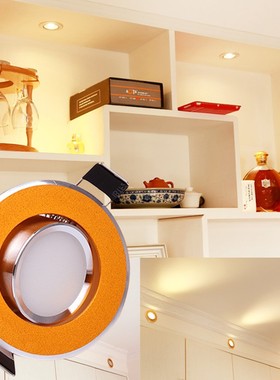 黑色迷你led筒灯嵌入式超薄可调射灯3W5W开孔5 6公分5.5cm55 60mm