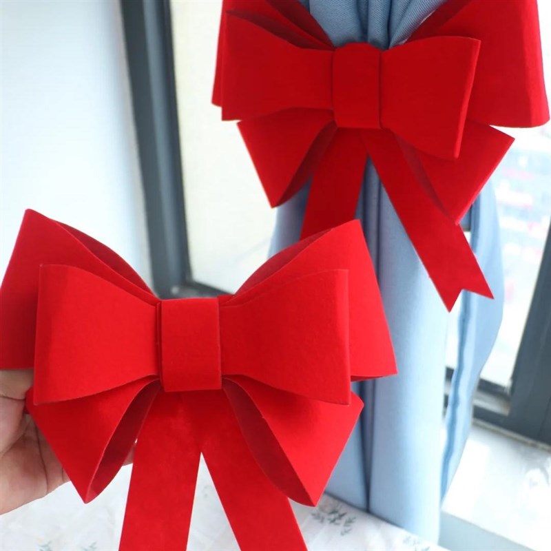 结婚蝴蝶结窗帘绑带大门把手拉花装饰订婚礼客厅卧室婚房布置套装