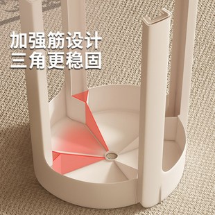 凳子家用结实耐用塑料圆凳可叠放客人备用凳子餐桌餐凳板凳风车凳