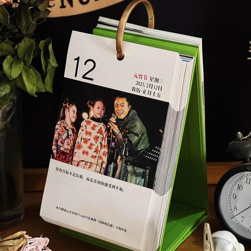 2025摇滚日历365页年历乐队音乐节周边演唱会乐迷情侣桌面摆件