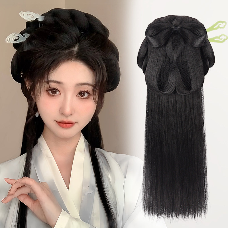 古装汉服假发一体式全套头饰古风战国袍发髻盘发发包魏晋风发型女,美发护发/假发,发包/丸子,淘宝优惠券,粉丝福利购,淘宝优惠卷