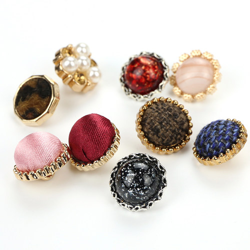 高档男女士衬衫开衫百搭儿童毛衣小扣子雪纺衬衣装饰金属珍珠纽扣