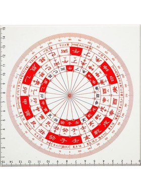 立极尺透明罗盘49孔八宅玄空飞星户型亚克力专业立极规中式测量尺