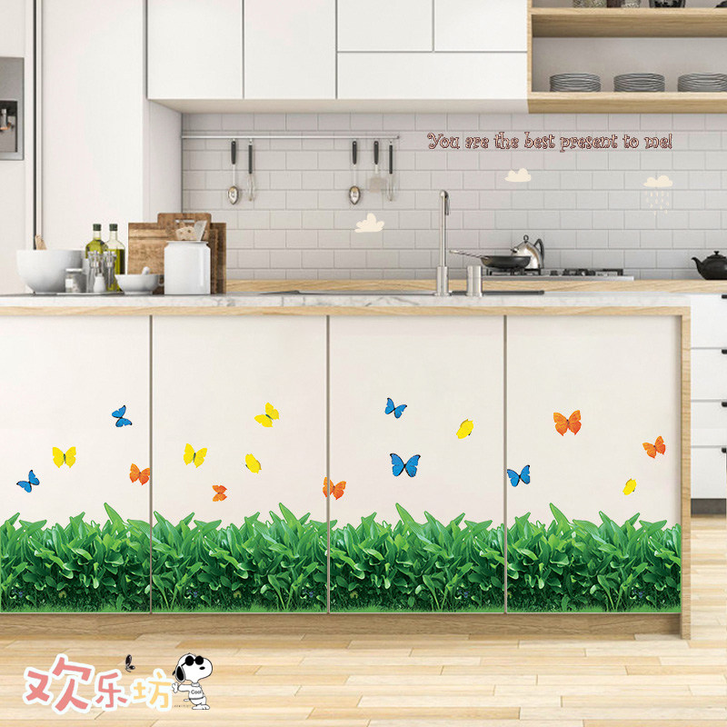 厨房橱柜柜门防水贴纸自粘冰箱贴膜柜子衣柜装饰家具翻新贴画墙贴,家居饰品,软装墙贴,淘宝优惠券,粉丝福利购,淘宝优惠卷