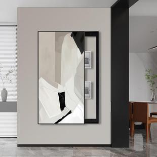 上下组合配电箱电表箱装饰画推拉轨道遮挡现代简约大尺寸强弱电箱