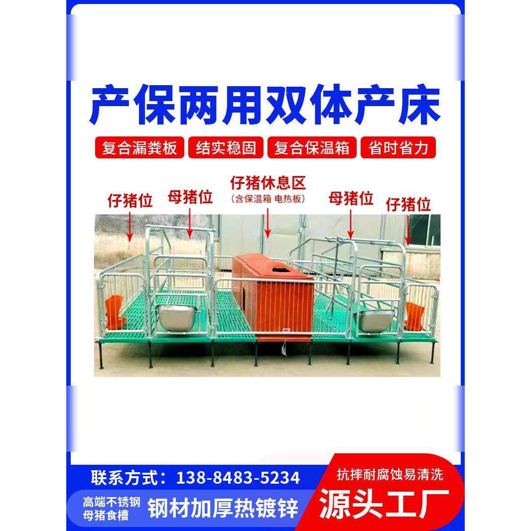 双体母猪产床产保一体两用保育床养殖场猪用定制全覆合单体分娩床
