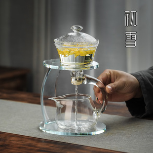 家居客厅家用茶壶冲茶器 玻璃全自动茶具懒人泡茶神器功夫茶具套装