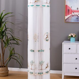 圆柱蕾丝圆形柜机不取新款 立式 布艺空调防尘罩开机通用罩空调罩套