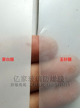 玉沙磨砂玻璃防爆膜淋浴房隔断安全膜浴室贴膜家居贴饰乳白色不透