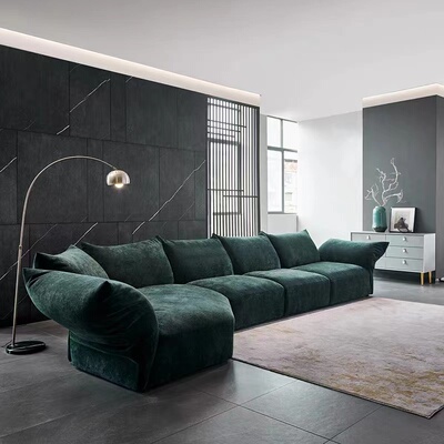 edra网红花瓣布艺沙发意式现代简约客厅轻奢大转角异形组合大坪数