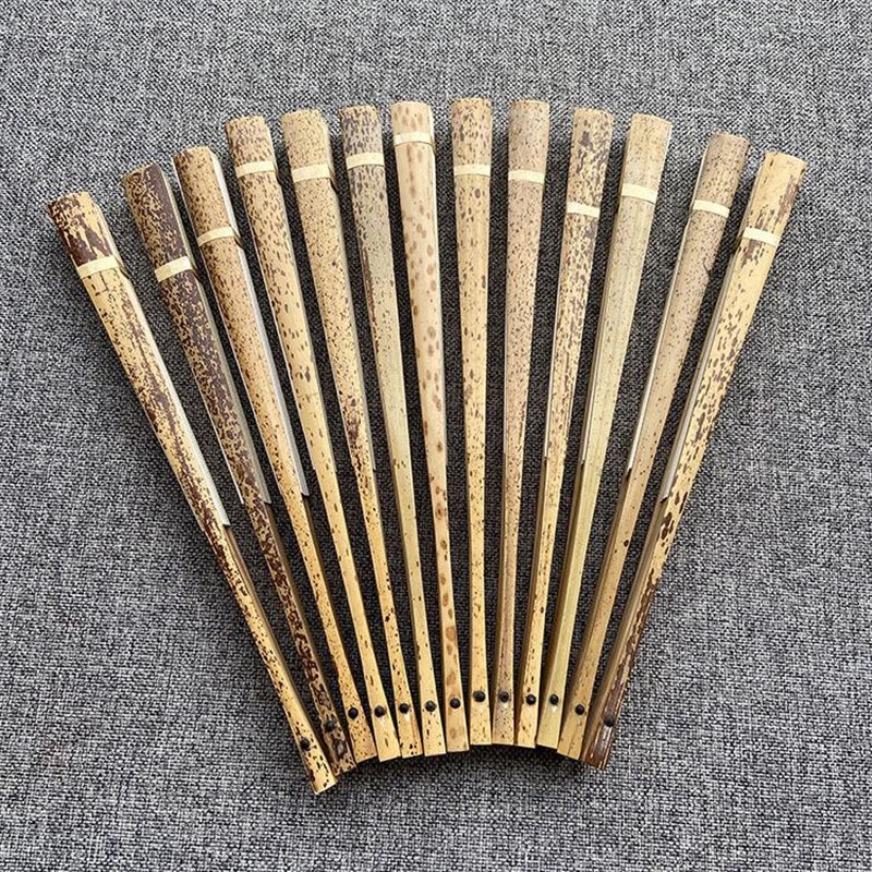 竹折扇寸斑竹苏工文玩扇宣纸扇面95/18方梅妃扇子手工玉竹空白8花