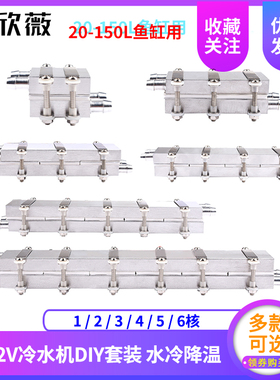 12V半导体制冷片DIY水冷降温20~150L鱼缸冷水机系统套件CPU制冷器