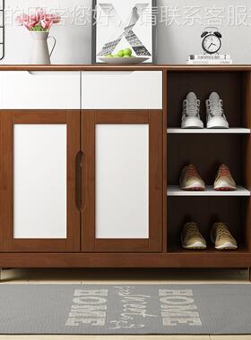 北欧风实YF-X08/1木柜家门口多层鞋柜两门三门0小户型8/鞋1.用2米
